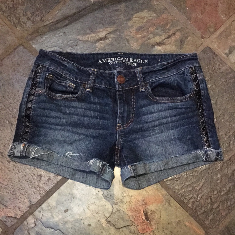 American Eagle Stretch Jean Cuffed Cut-offs